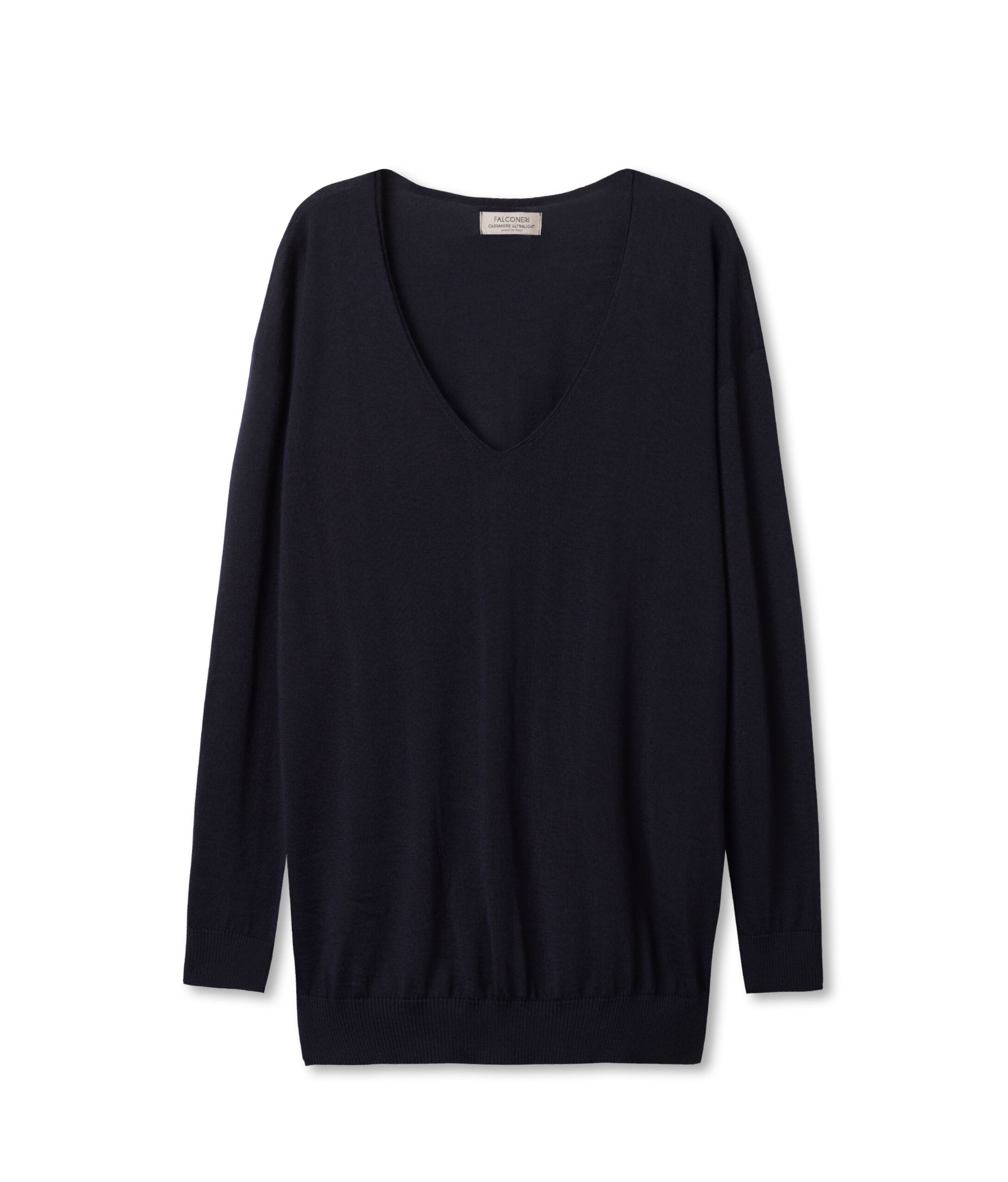 Pull large à col V en Cachemire ultra-fin