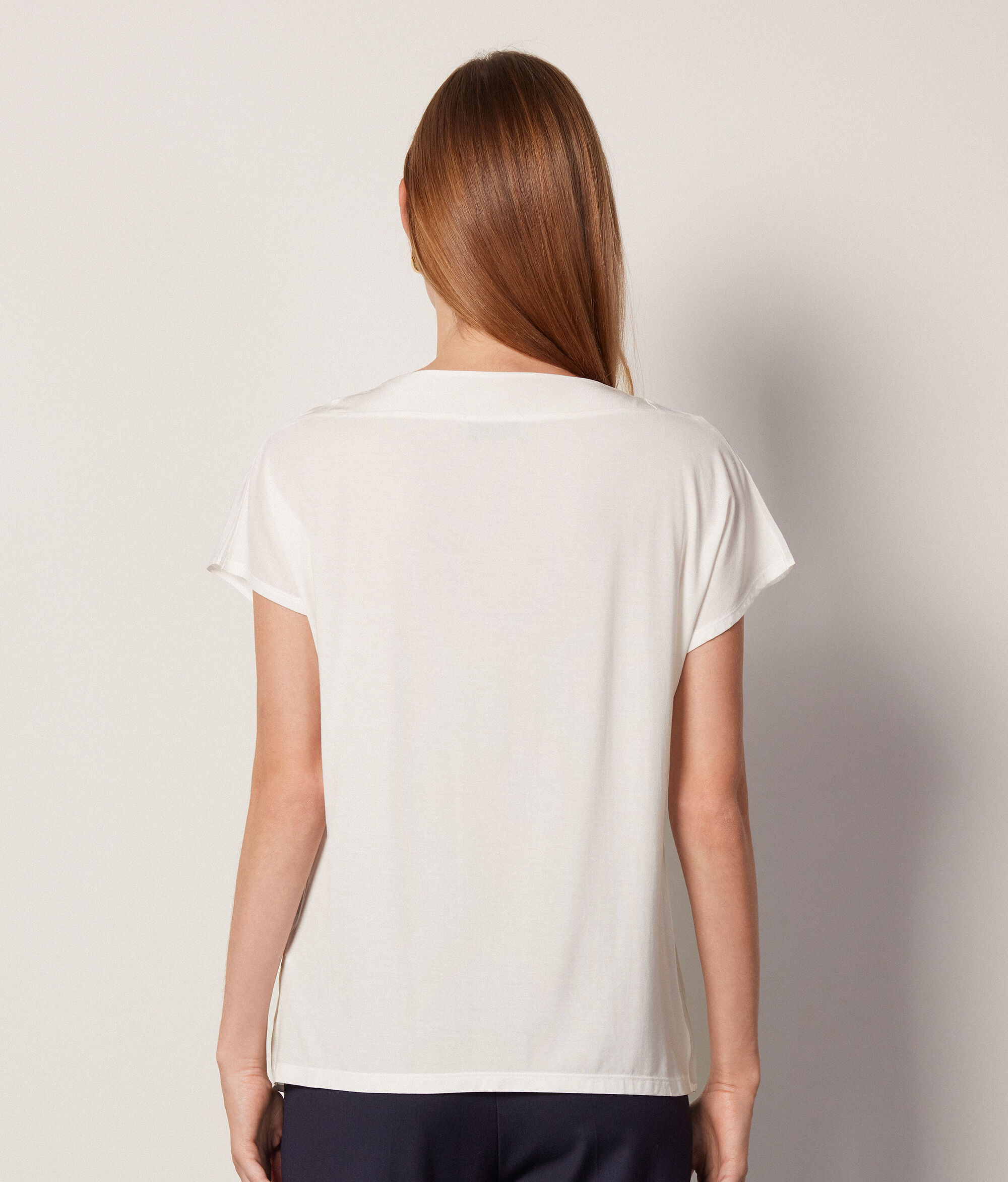 Silk and Modal Boat-Neck T-Shirt