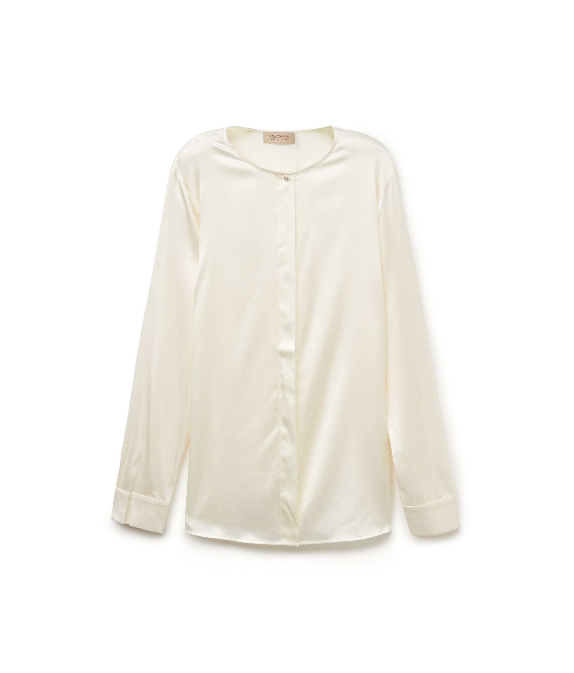 Camicia Girocollo in Raso di Seta