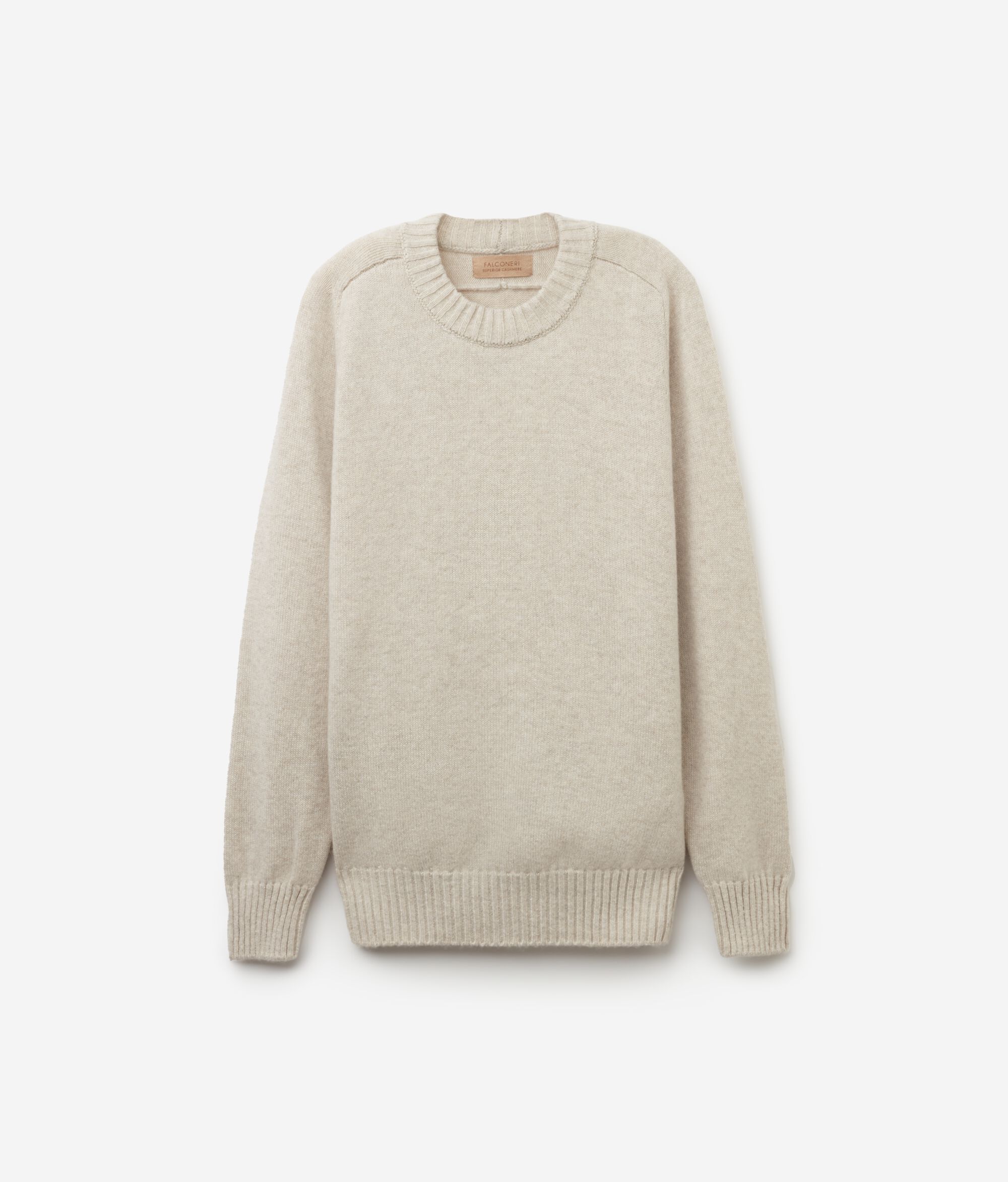 Rundhalspullover aus Kaschmir Ultrasoft mit Sattelschulter