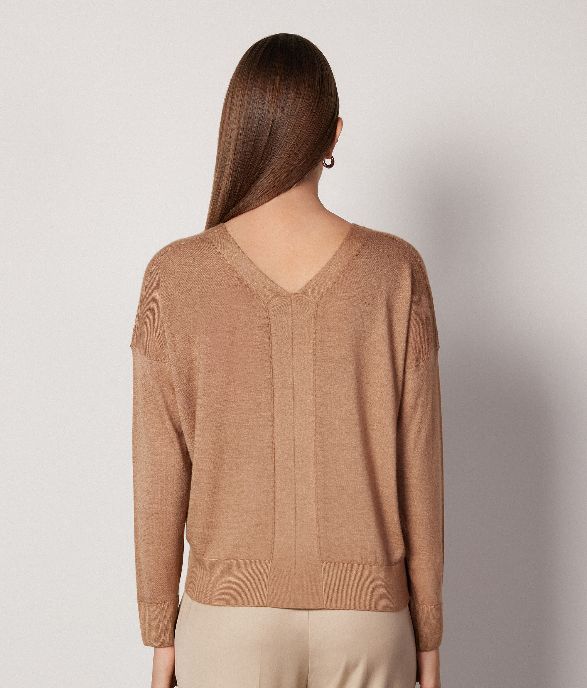 Pullover mit V-Ausschnitt aus Kaschmir Ultrafine