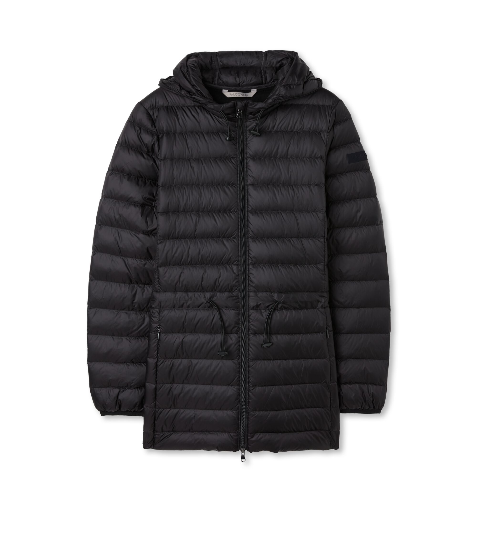 Down Jacket with Hood and Drawstring