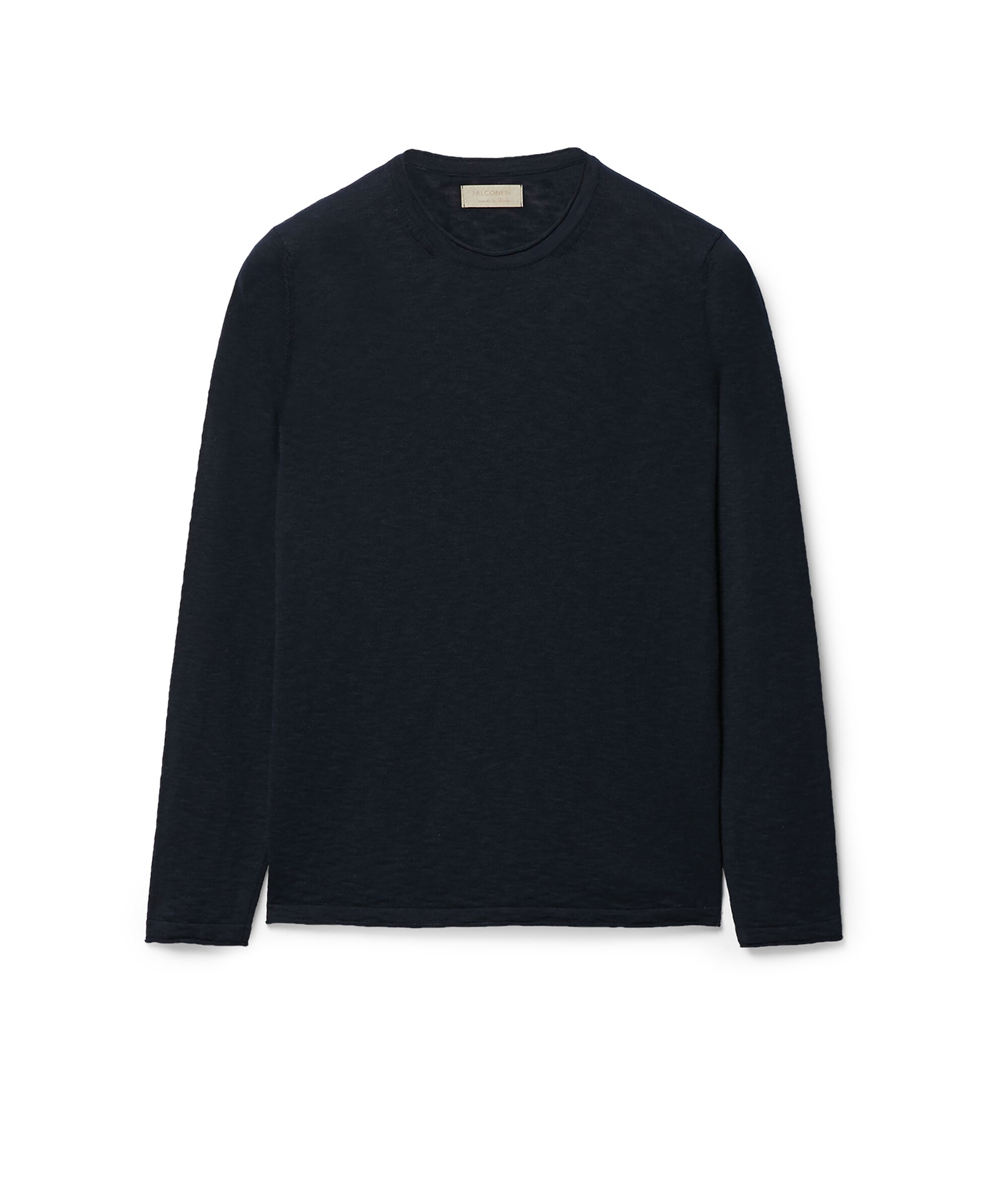 Maglia Cotone Fiammato Colore Blu
