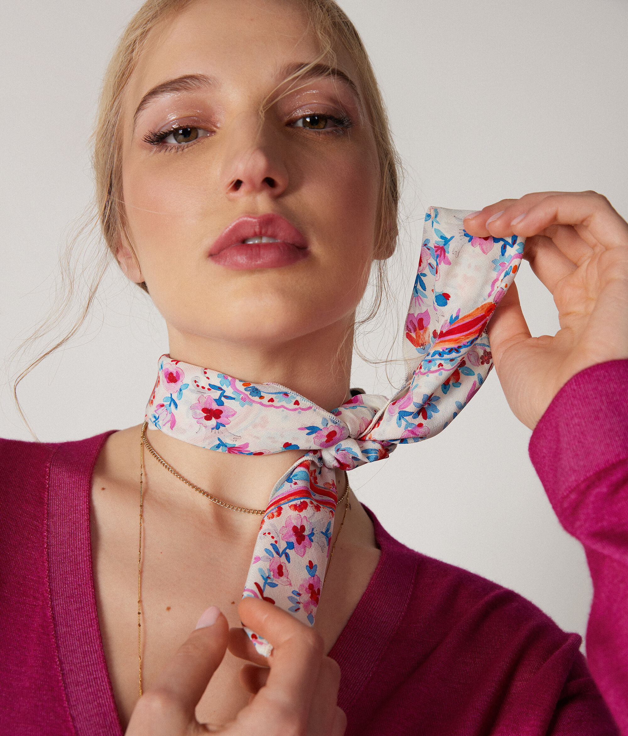 Foulard en soie imprimée