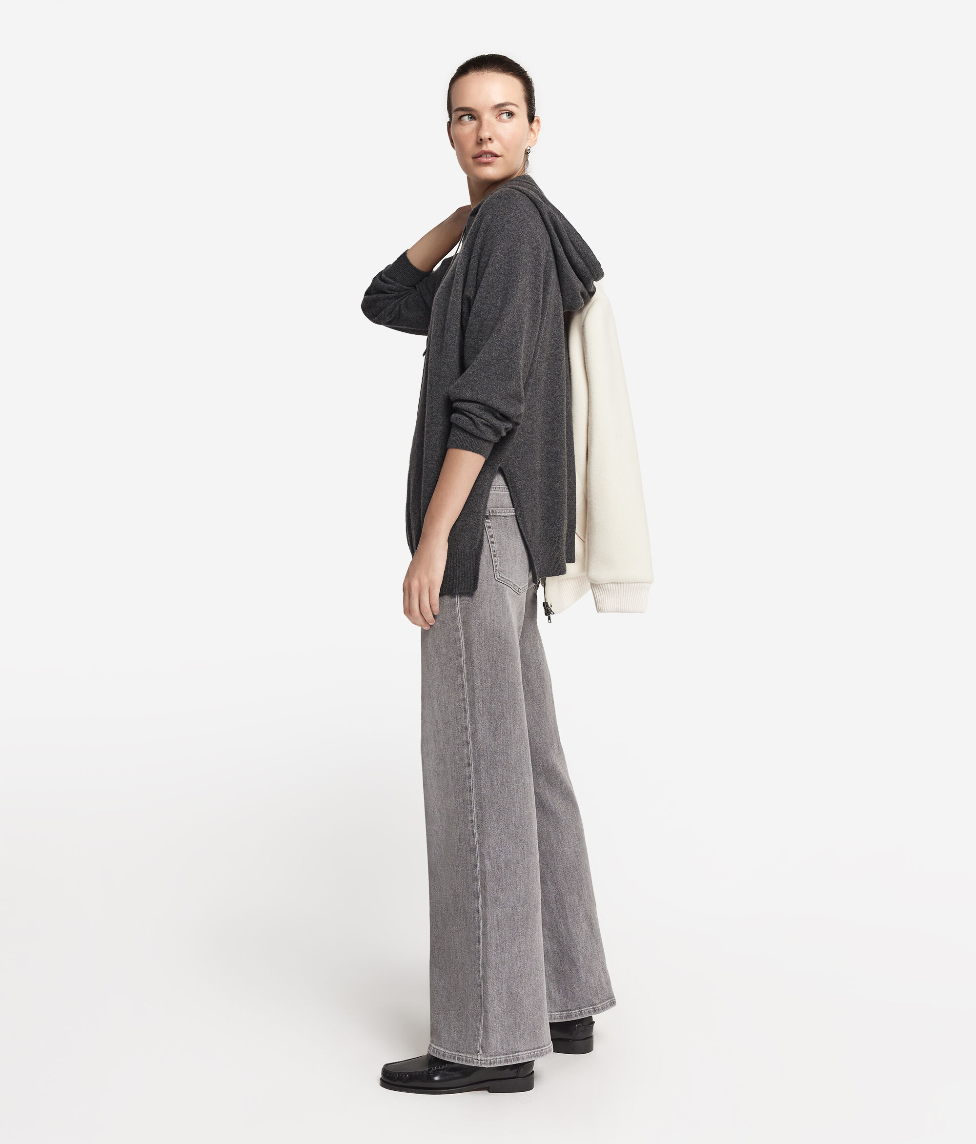 Felpa con Cappuccio in Cashmere Ultrasoft