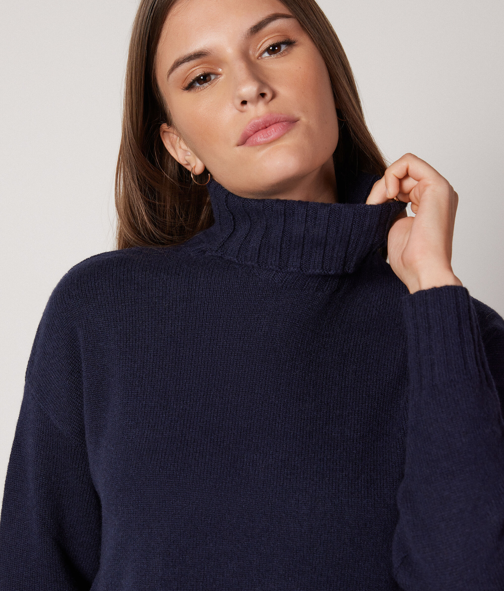 Maxi-pull à col roulé en cachemire ultra-doux