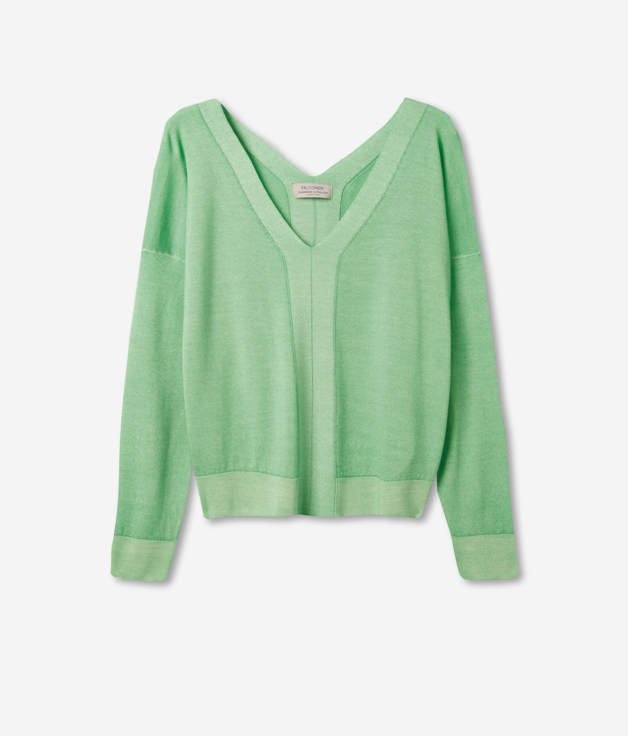 Oversize-Pullover aus Kaschmir Ultrafine mit V-Ausschnitt