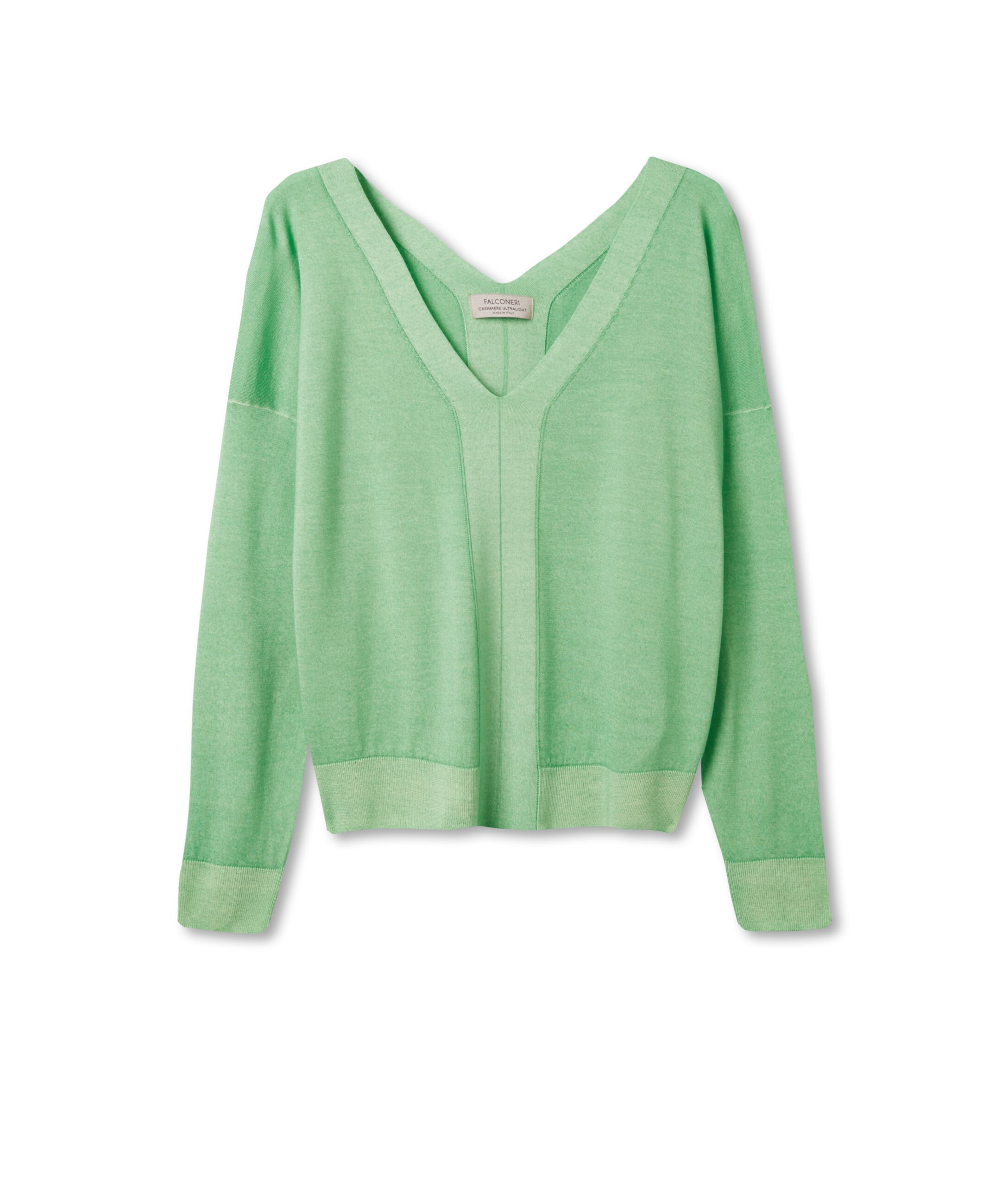 Oversize-Pullover aus Kaschmir Ultrafine mit V-Ausschnitt
