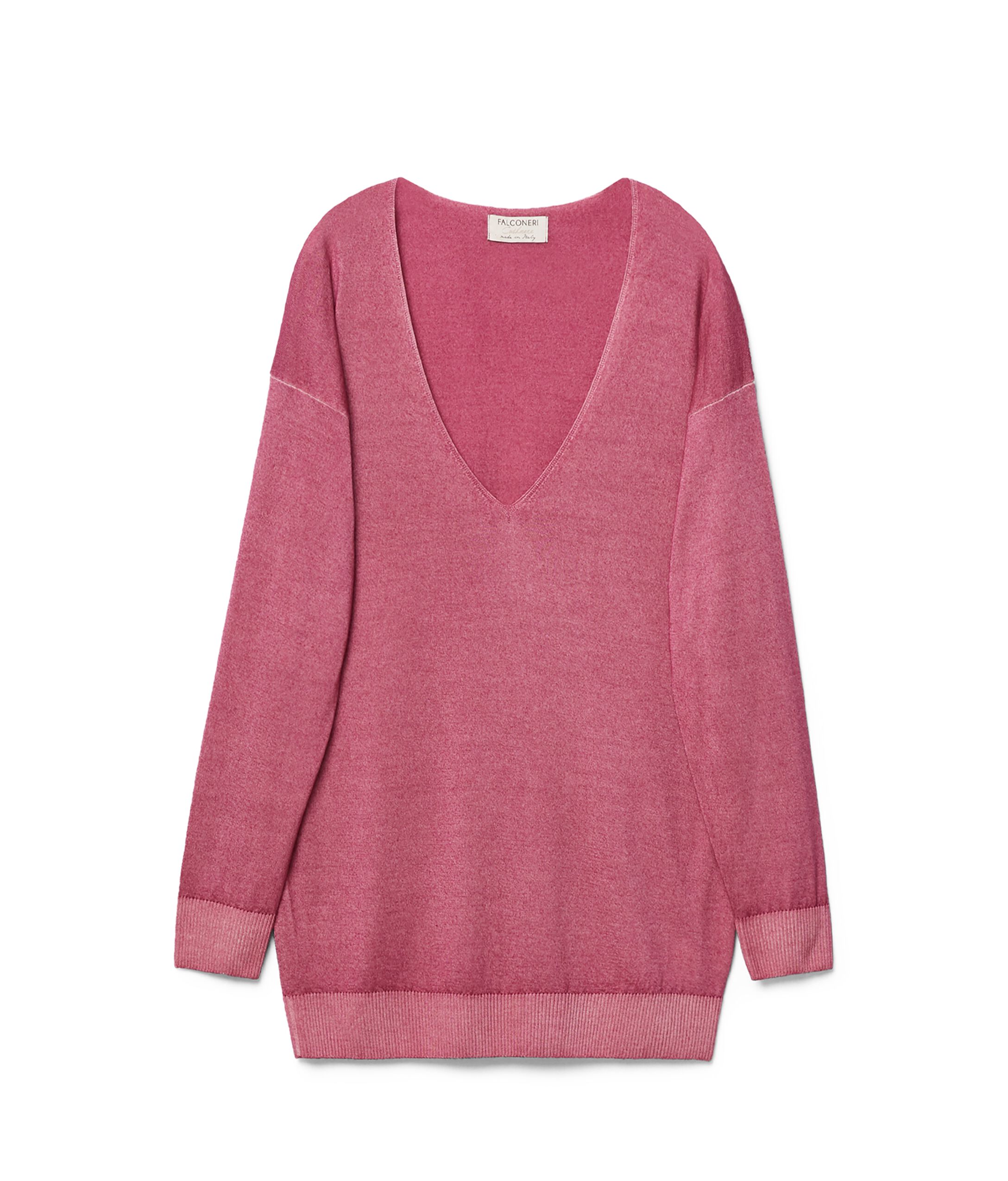 Maximaglia Scollo V in Cashmere Ultrafine Colore Ametista