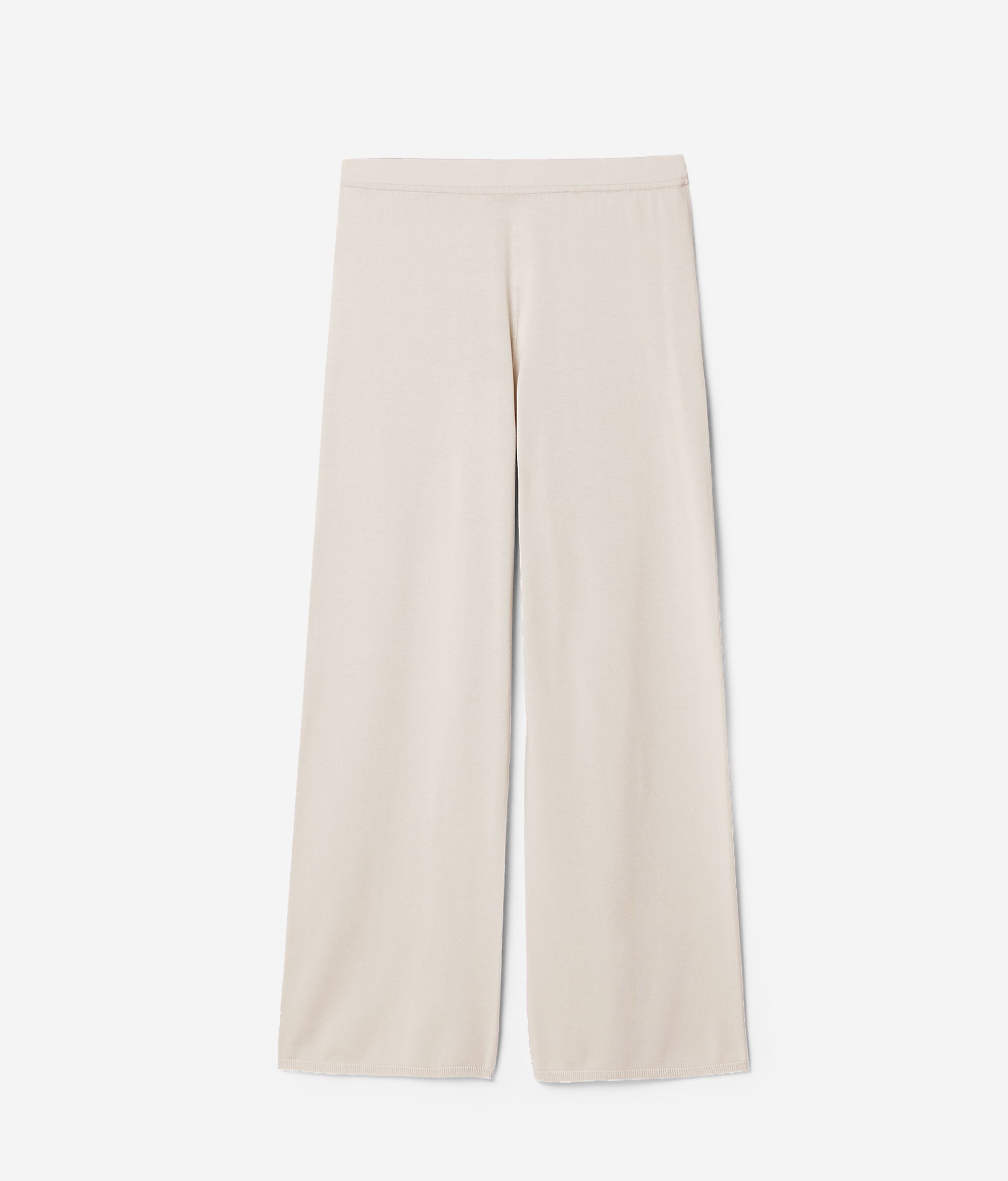 Pantalon large en soie et coton