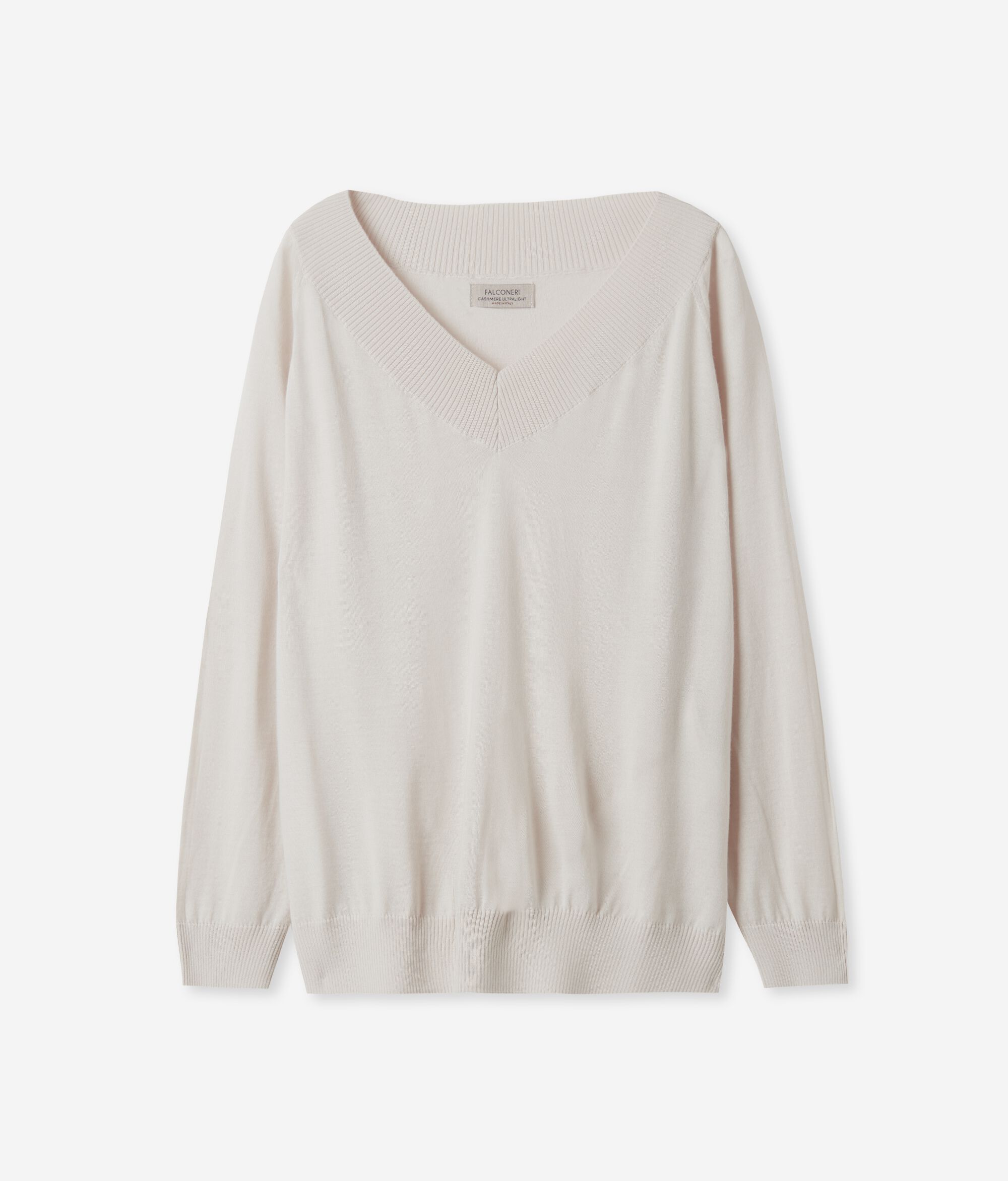 Pull à col V en cachemire ultra-fin