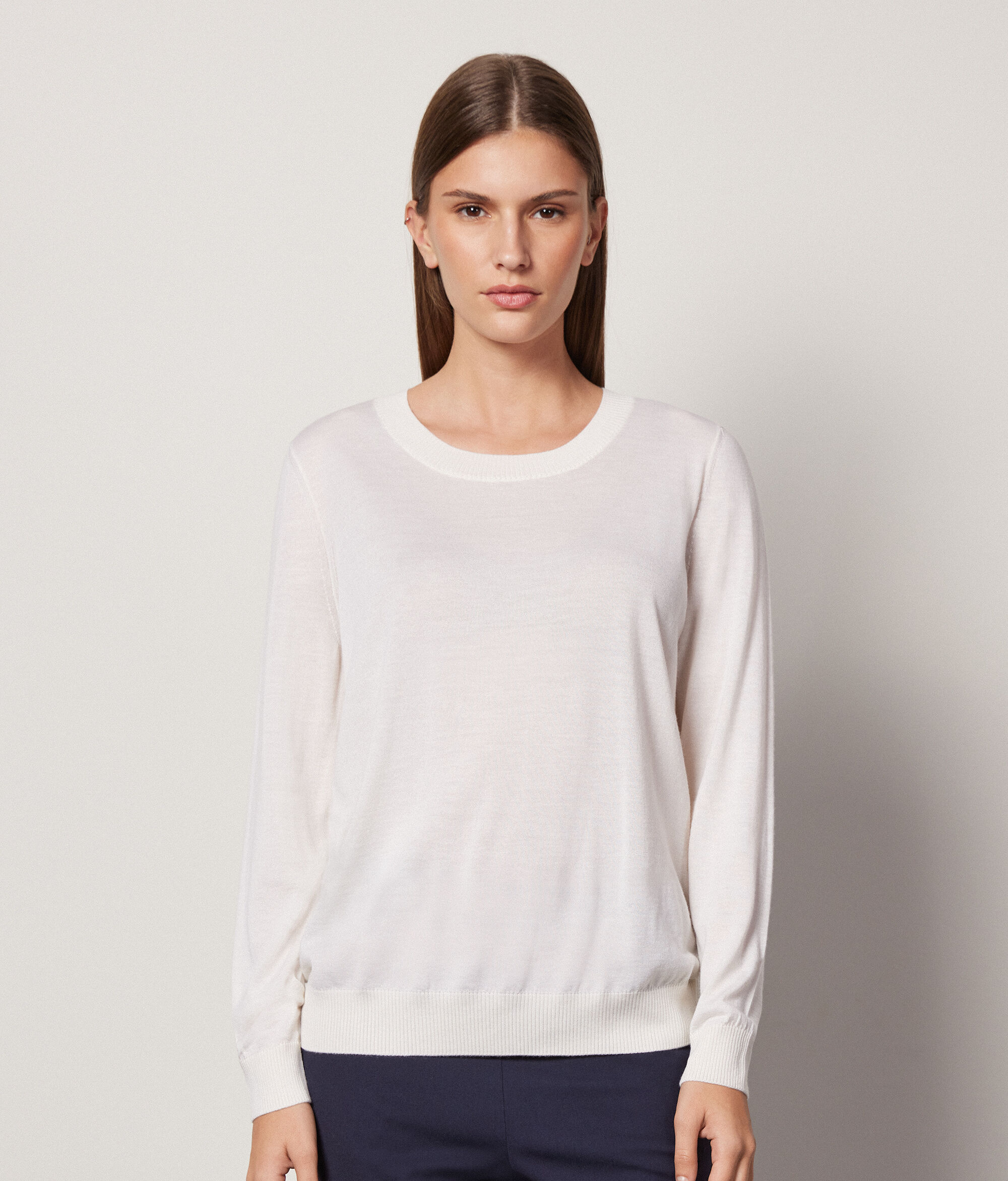 Μπλούζα με Στρογγυλή Λαιμόκοψη από Ultrafine Cashmere