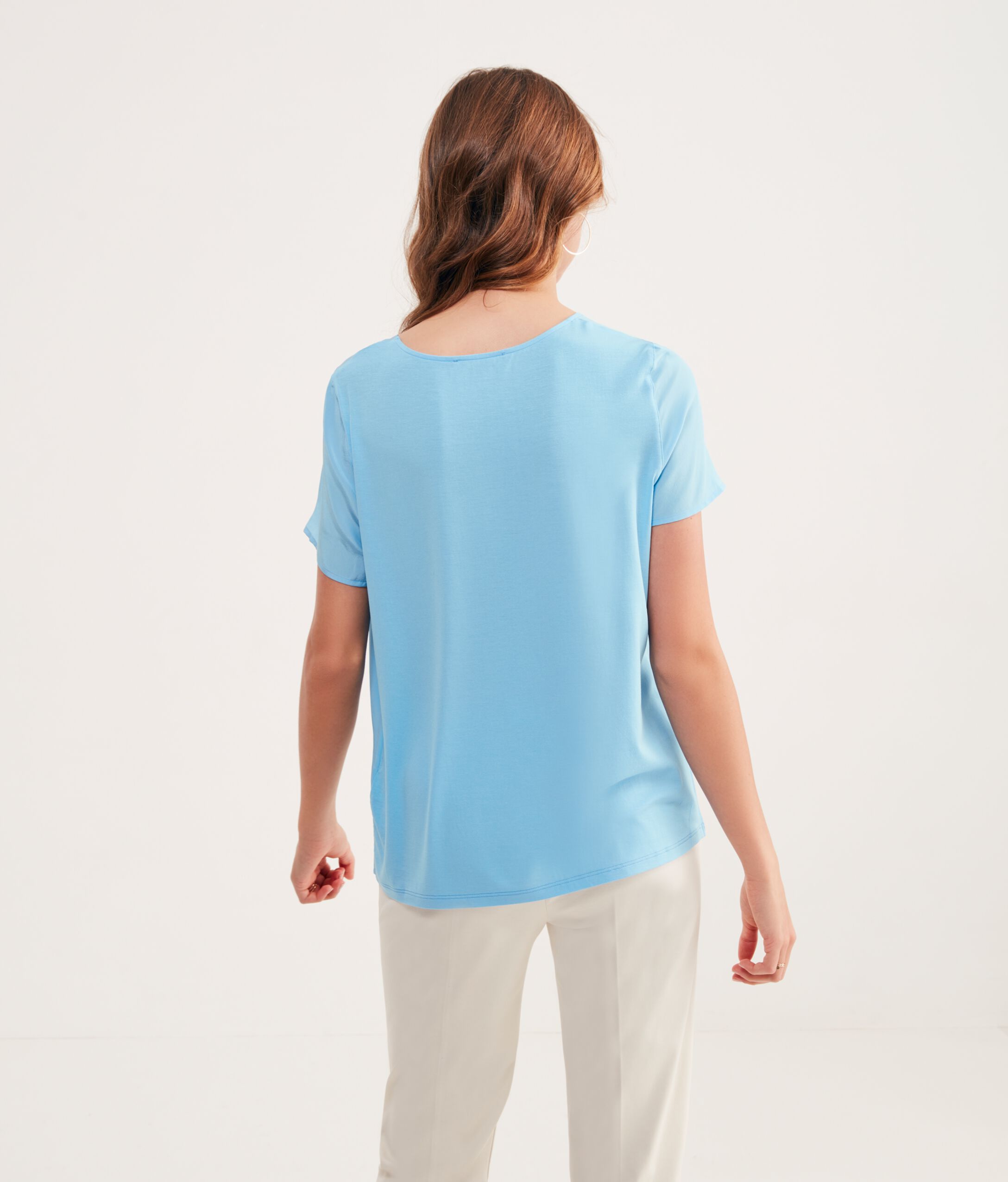 T-shirt Girocollo in Seta