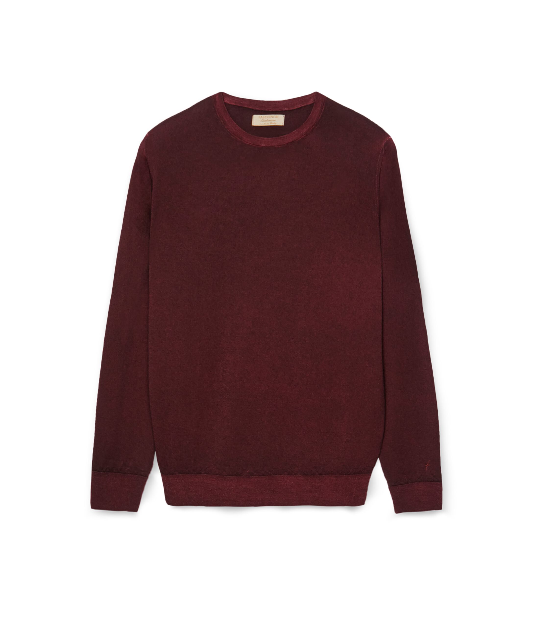Girocollo Cashmere Ultrafine Colore Viola Melanzana