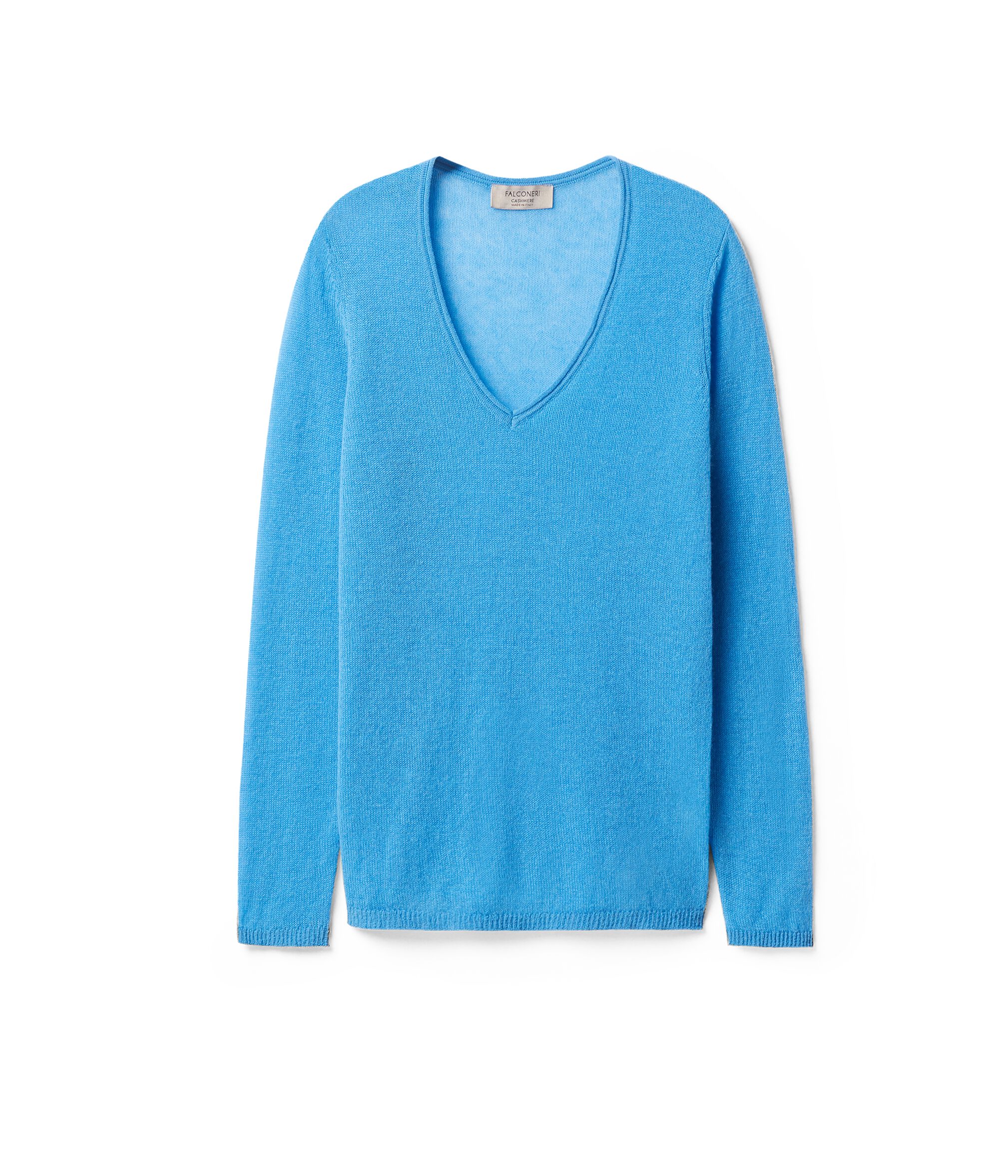 Maglia Scollo V in Cashmere Nuvola