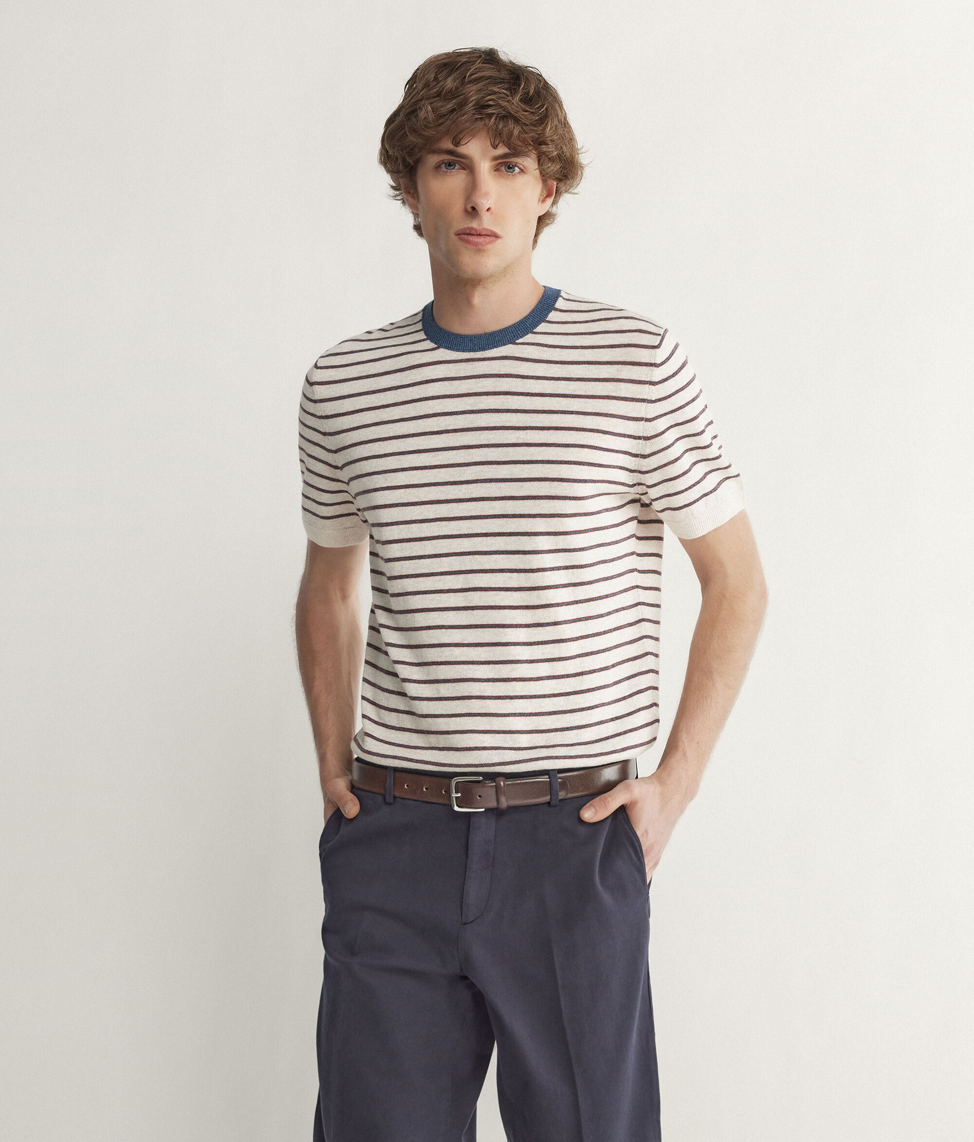 T-Shirt a Maniche Corte Righe