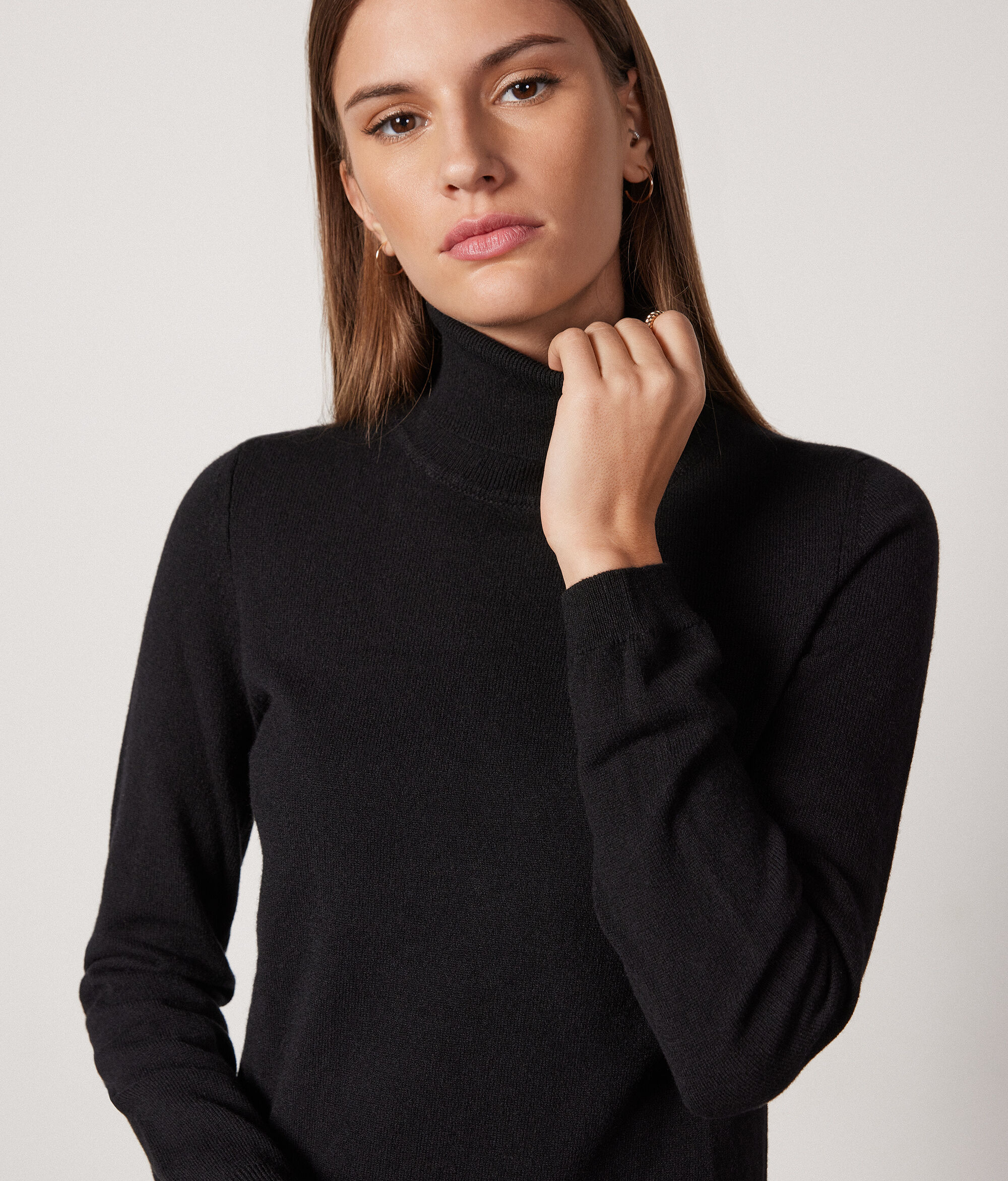 Pull à col roulé en cachemire ultra-doux