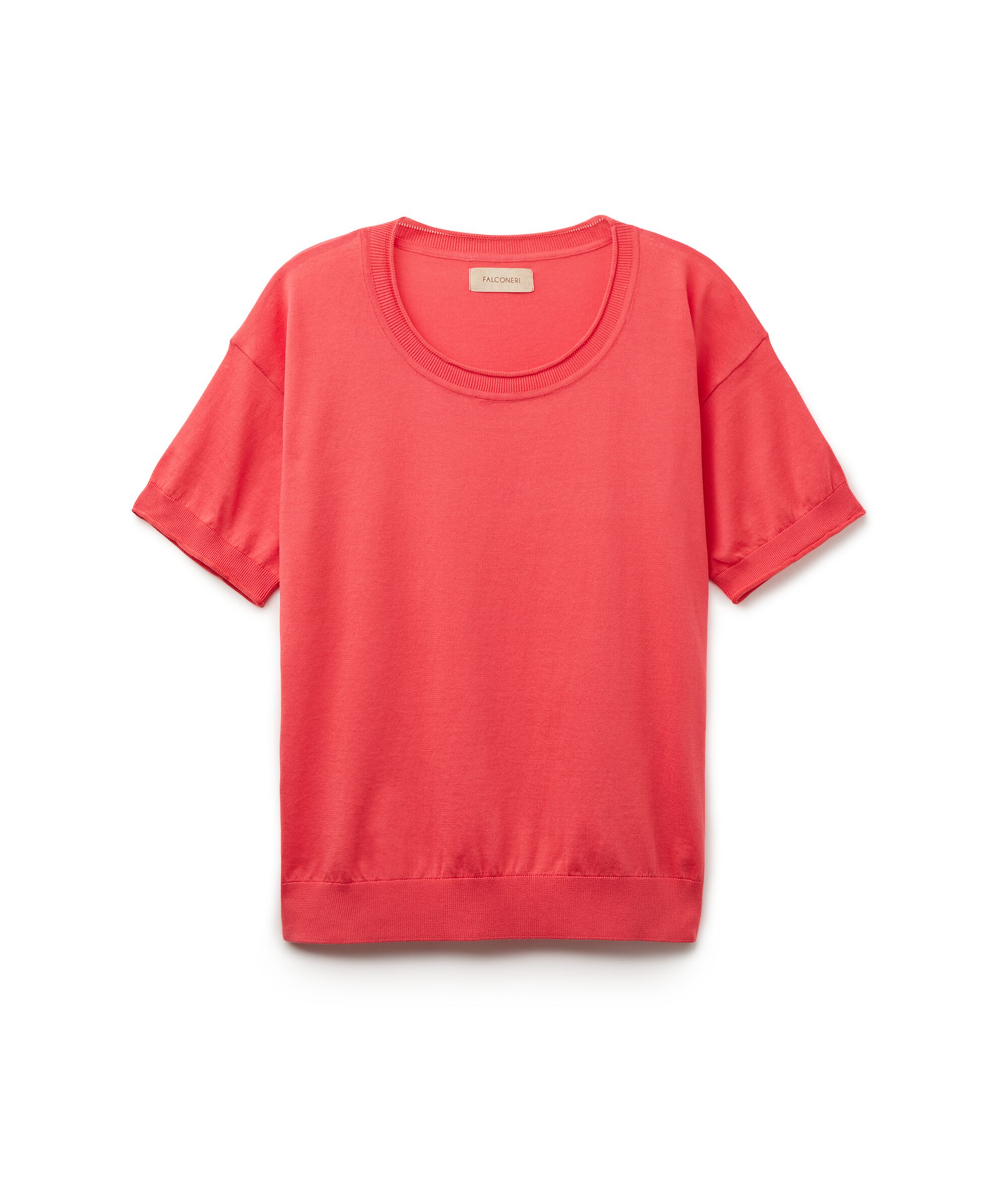 Maglia Girocollo a Maniche Corte in Cotone