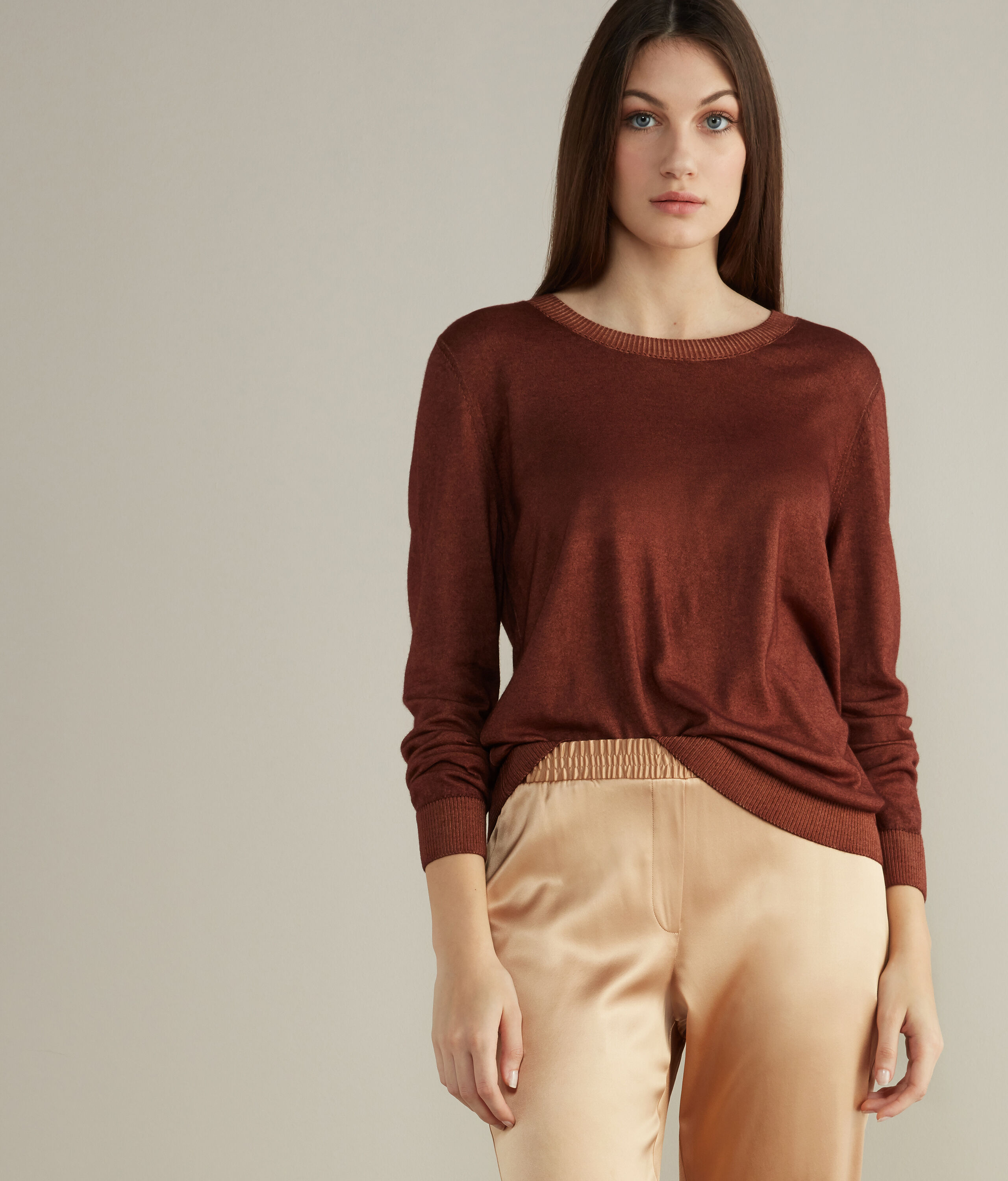 Ultrafine Cashmere Crew Neck Sweater