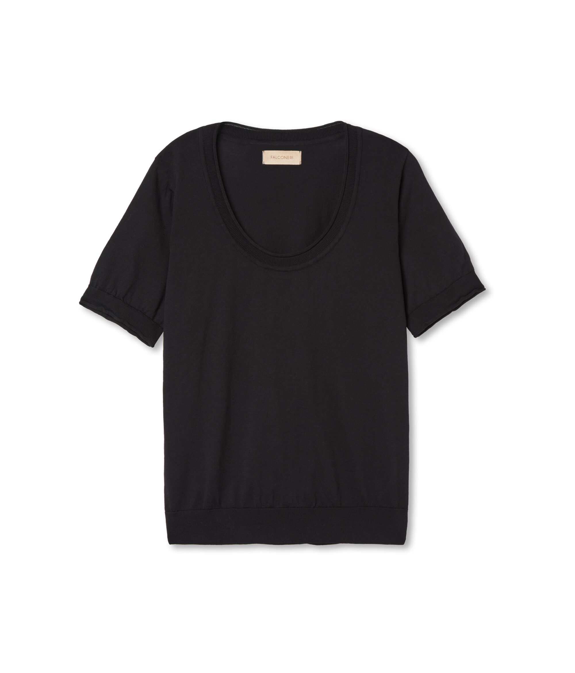 Maglia con Scollo Ampio a Maniche Corte