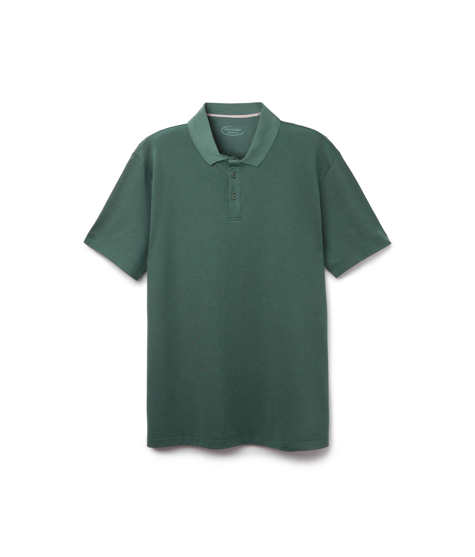 Polo Manica Corta in Piquet Cotone Seta