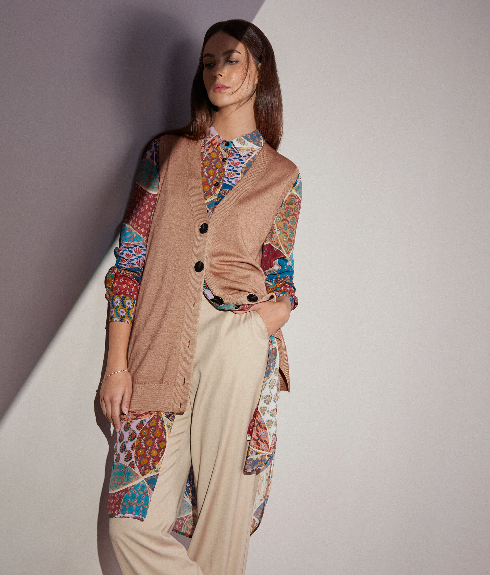 Gilet sans manches en cachemire ultra-léger