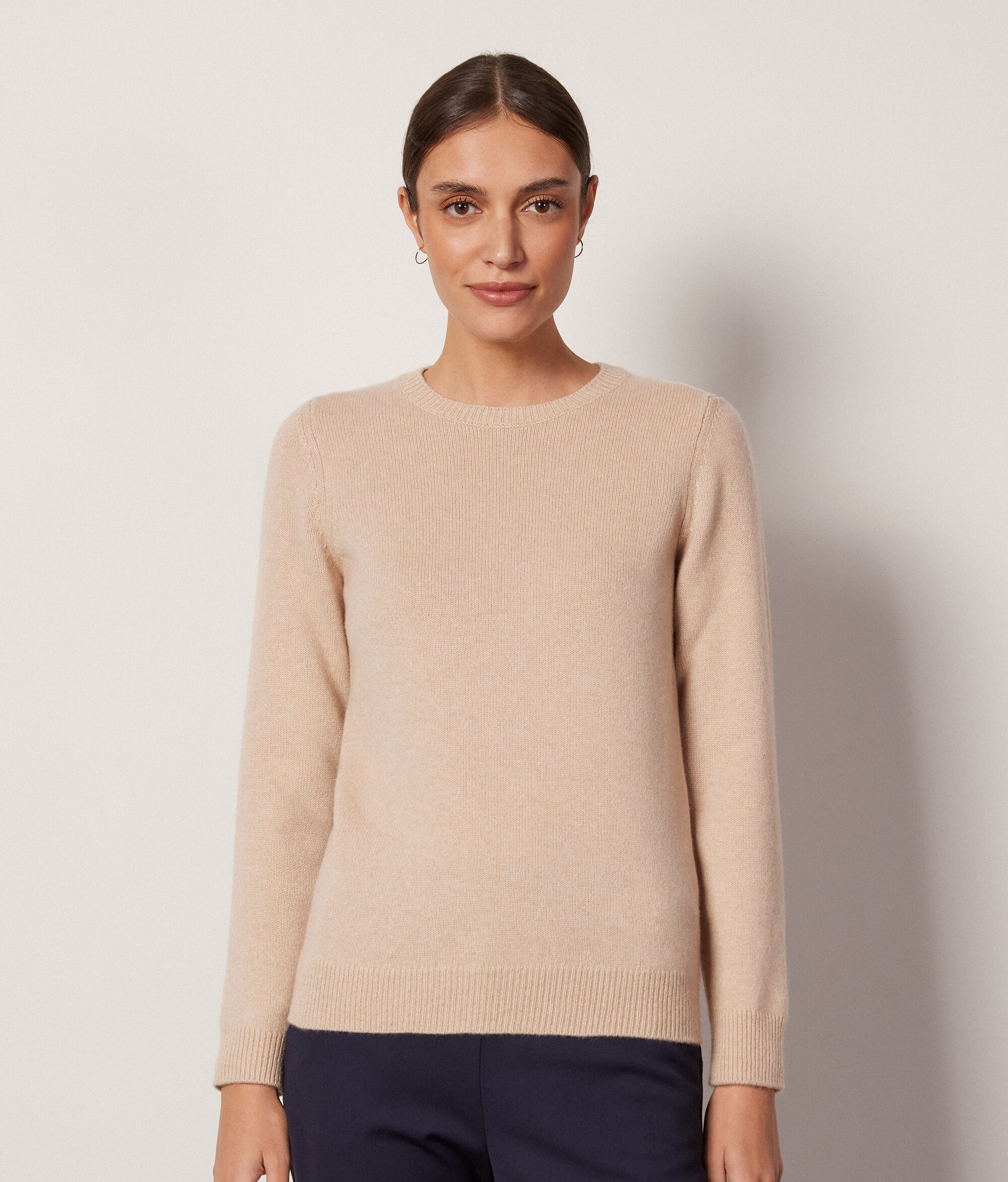 Pull à col rond en cachemire ultra-doux