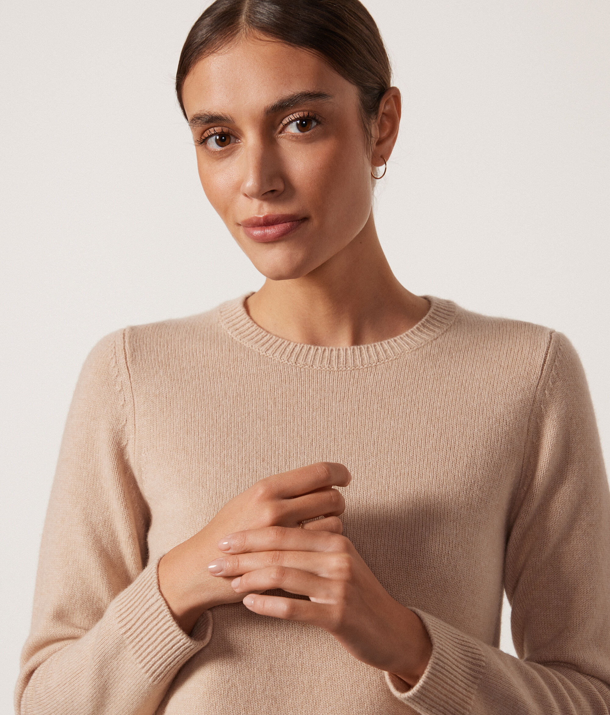 Pull à col rond en cachemire ultra-doux
