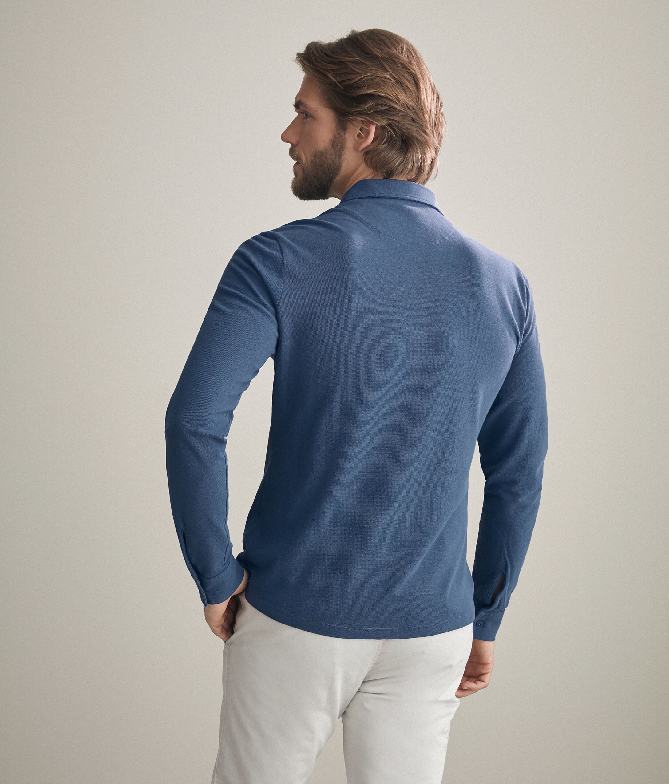 Camicia piquet cotone seta