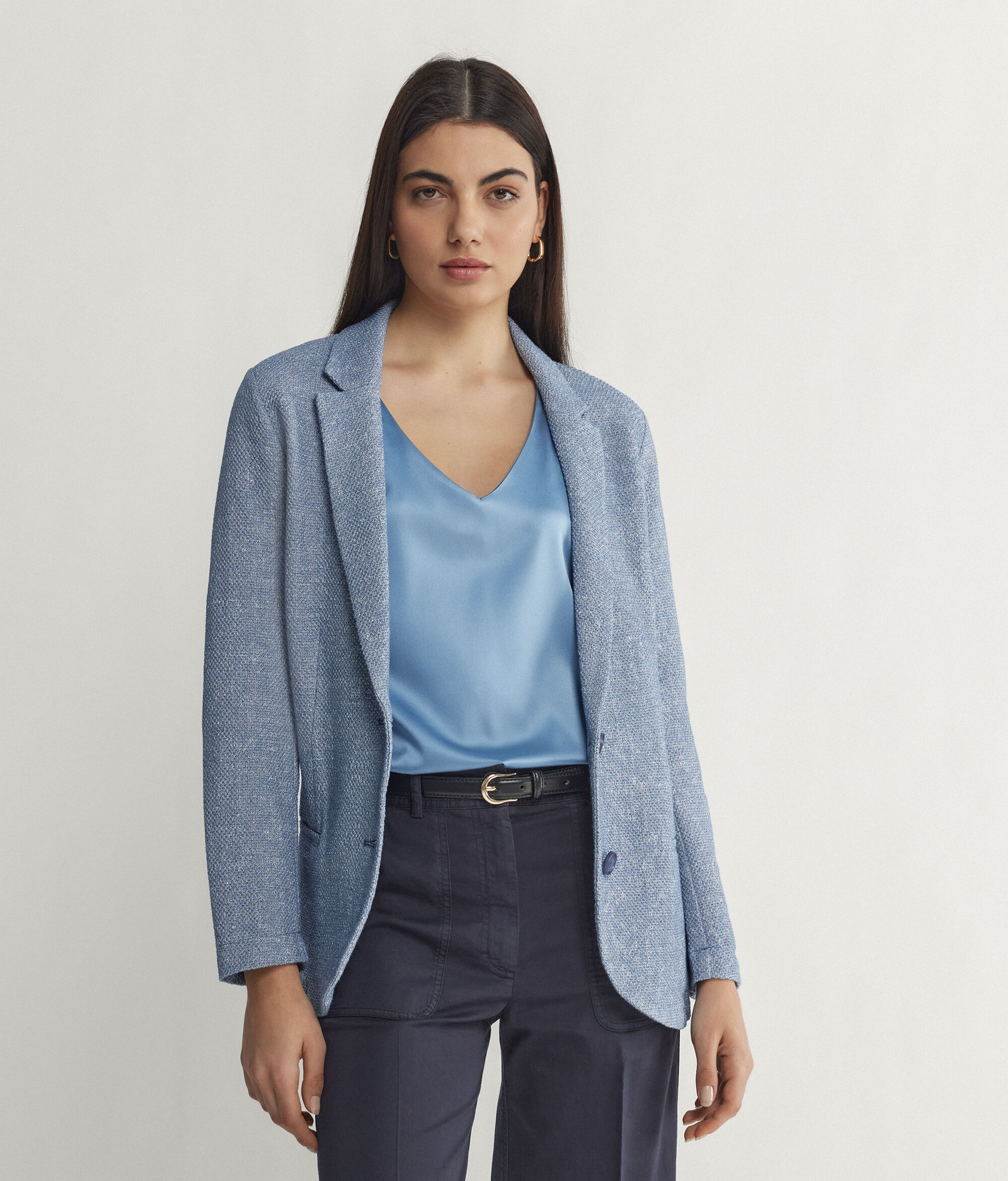 Blusa Scollo V in Seta